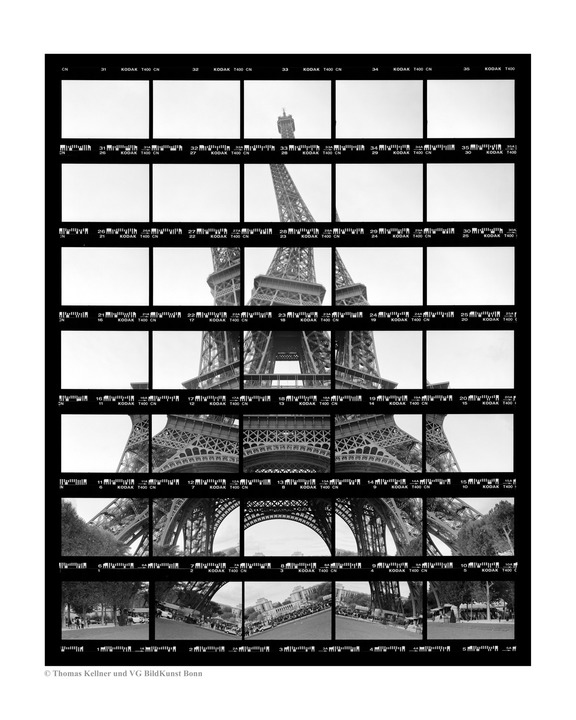 02#08, Paris, Tour Eiffel, 1997, Bw Print, 19,5 X 25,0 Cm © Thomas Keller